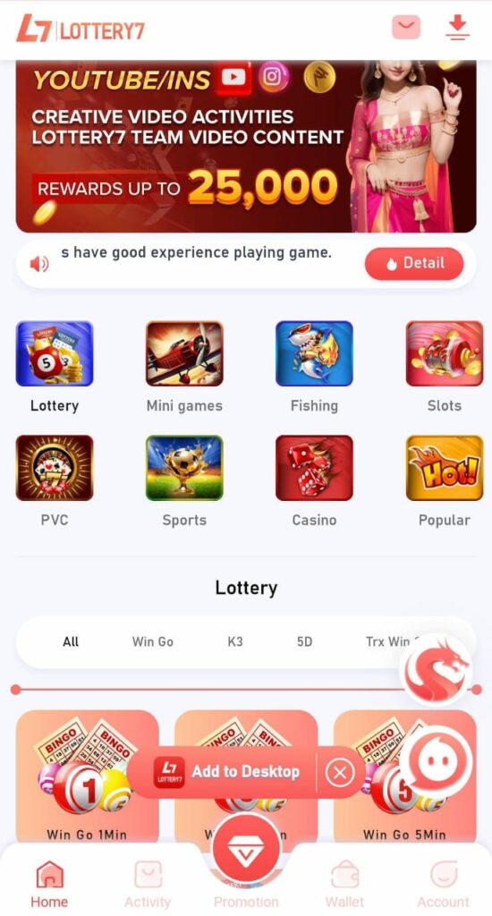 Lottery7 App